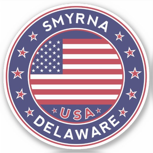 Smyrna Delaware Sticker (Voorkant)