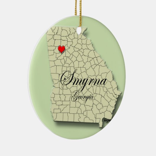 Smyrna Georgia, Smyrna-kerstversiering, Smyrna Keramisch Ornament (Rechts)