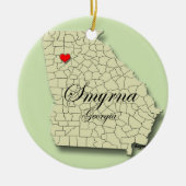 Smyrna Georgia, Smyrna-kerstversiering, Smyrna Keramisch Ornament (Voorkant)