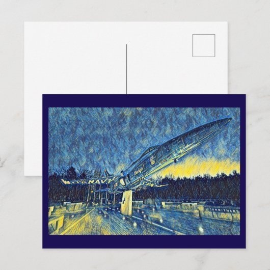 Smyrna, TN U.S. Navy Blue Angels Memorial Schilder Briefkaart (Voorkant / Achterkant)