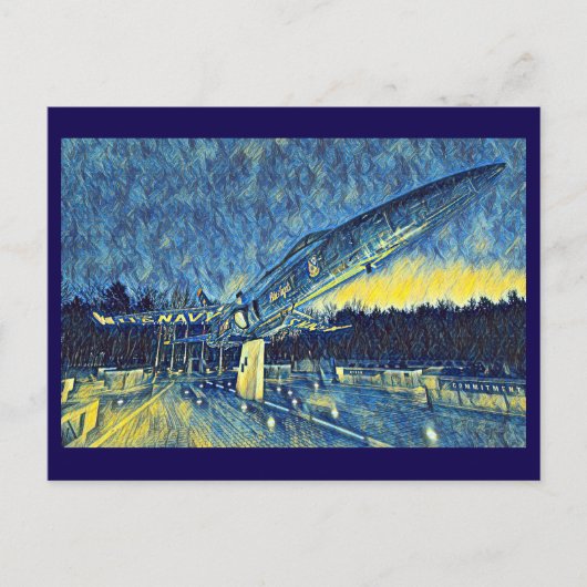 Smyrna, TN U.S. Navy Blue Angels Memorial Schilder Briefkaart (Voorkant)