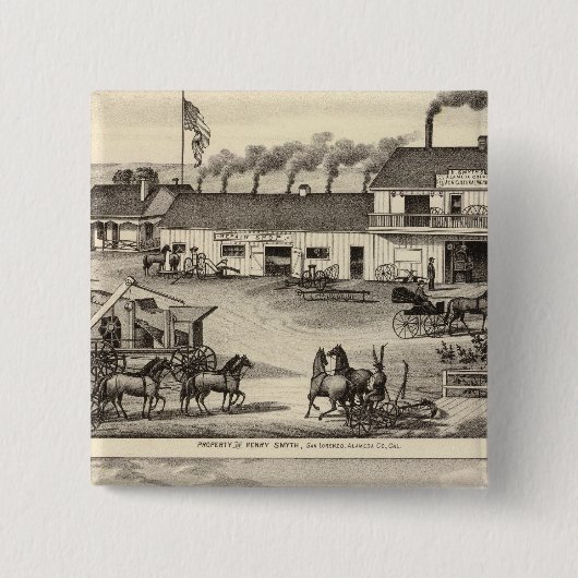 Smyth, Adams eigenschappen Vierkante Button 5,1 Cm (Voorkant)