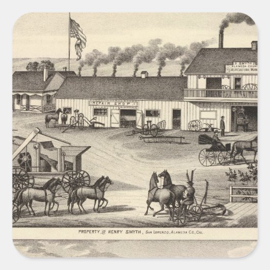 Smyth, Adams eigenschappen Vierkante Sticker (Voorkant)