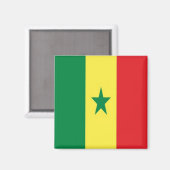 SN001 SENEGAL, Vlag, Afrika, Fridge Magneet (Voorkant / Achterkant)