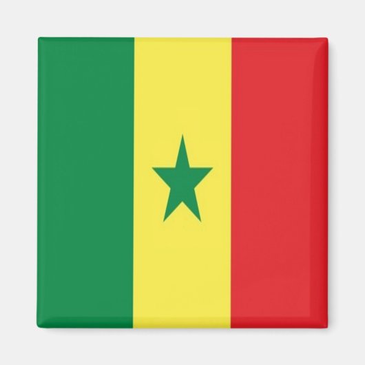 SN001 SENEGAL, Vlag, Afrika, Fridge Magneet (Voorkant)