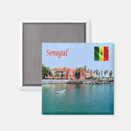 SN008 SENEGAL, Port Island of Gorée, Fridge Magneet (Voorkant / Achterkant)