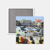 SN010 SENEGAL, Uitzicht vanuit de lucht, Afrika, F Magneet (Voorkant / Achterkant)