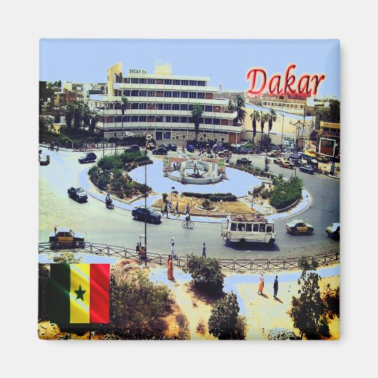 SN010 SENEGAL, Uitzicht vanuit de lucht, Afrika, F Magneet (Voorkant)