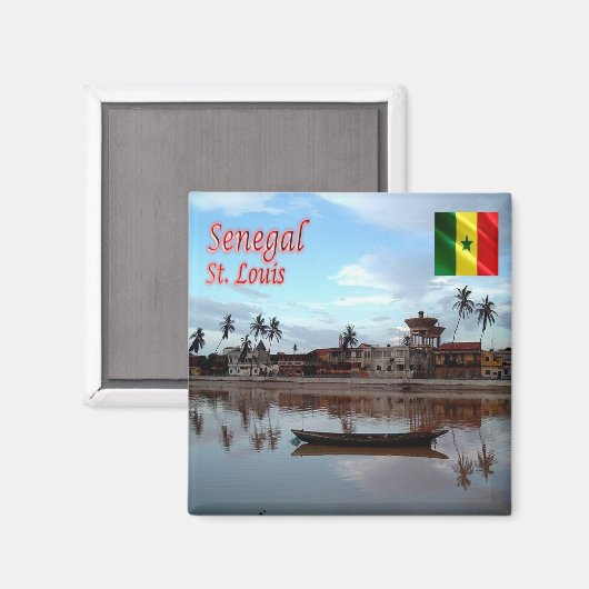 SN011 SAINT LOUIS, Senegal, Afrika, Fridge Magneet (Voorkant / Achterkant)