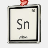 Sn - Stilton Cheese Chemistry Periodic Table Metalen Ornament (Links)