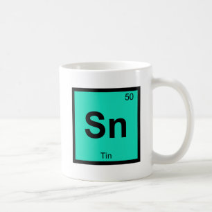 Sn - Tin Chemie Periodiek Systeem Symbool Element Koffiemok