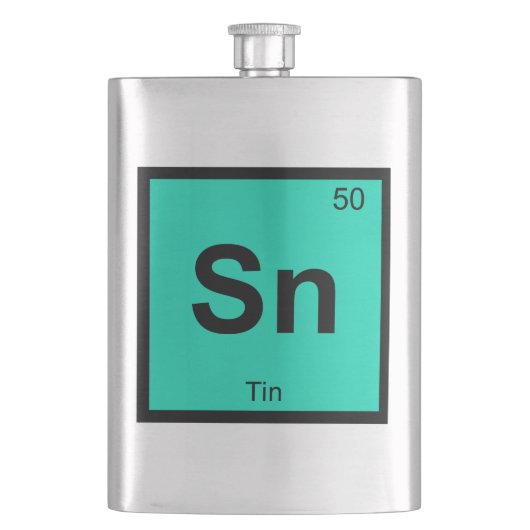 Sn - Tin Chemistry Periodic Table Symbol Element Flacon (Voorkant)