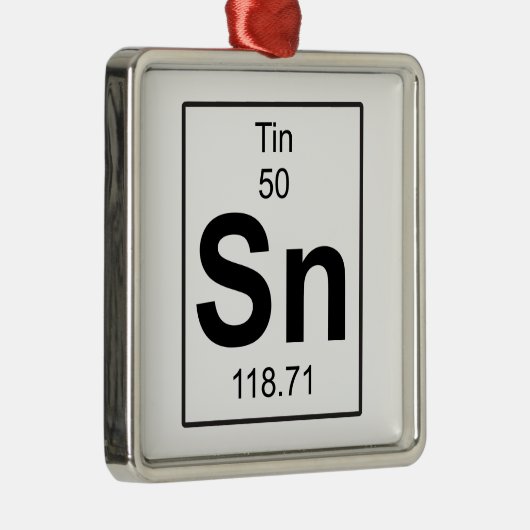 Sn - Tin Metalen Ornament (Rechts)