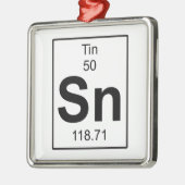 Sn - Tin Metalen Ornament (Links)