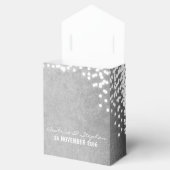 Snaar lichten Elegante zilveren grijze gunst doos Bedankdoosjes (Geopend)