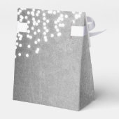 Snaar lichten Elegante zilveren grijze gunst doos Bedankdoosjes (Achterkant)