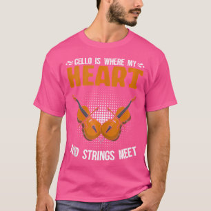 Snaar Ontmoet Cellist Speler Orkest Muzikant Cel T-shirt
