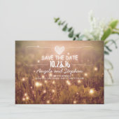 Snaar van Lichten Blush Rustiek Opslaan De Datum K Save The Date (Staand voorkant)