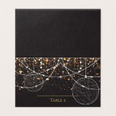 Snaar van lichten Gouden confetti trouwplaats kaar Kaart (Buitenkant ongevouwen)