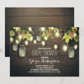 Snaar van Lichten herfst Bruidsdouche Uitnodiging (Voorkant / Achterkant)