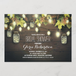 Snaar van Lichten herfst Bruidsdouche Uitnodiging