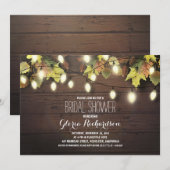 Snaar van Lichten herfst Bruidsdouche Uitnodiging (Voorkant / Achterkant)