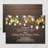 Snaar van Lichten herfst Verlovingsfeestuitnodigin Kaart (Voorkant / Achterkant)