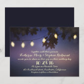 Snaar van lichten rustieke bruiloft uitnodiging (Voorkant / Achterkant)