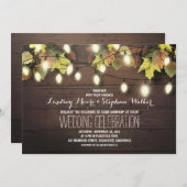 Snaar van Lichten Val Bruiloft Uitnodiging (Voorkant / Achterkant)