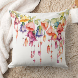 SNAAR VAN WATERVERF KLEURRIJKE BLOEMEN KUSSEN