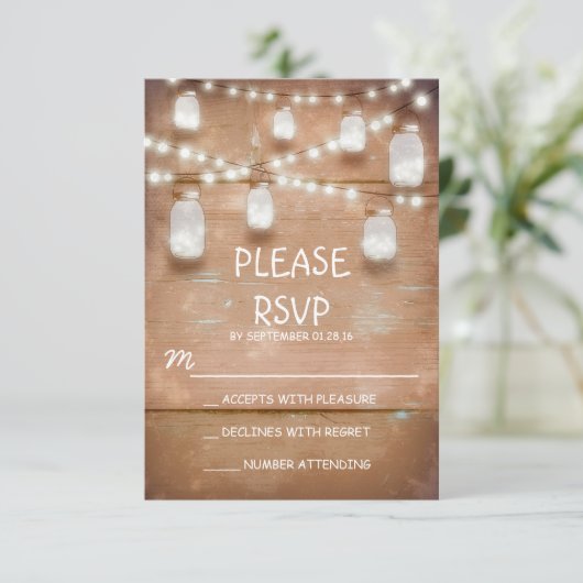 snaarlampen en speurtekens RSVP-kaarten RSVP Kaartje (Staand voorkant)
