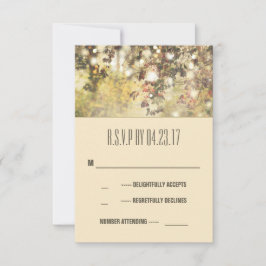  snaarlampen vertakken bruiloft RSVP-kaarten RSVP Kaartje