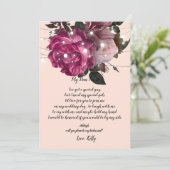 snaarlicht Burgundy zal mijn bruidsmeisje zijn Kaart (Staand voorkant)