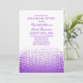 snaarlicht paarse elegante repetitie diner kaart (Staand voorkant)