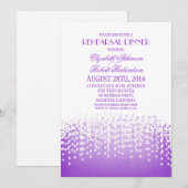 snaarlicht paarse elegante repetitie diner kaart (Voorkant / Achterkant)