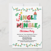 Snaarlicht van Jingle en Mingle Kerstparty Kaart (Voorkant)