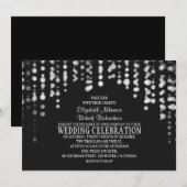 snaarlichten moderne trouwuitnodiging kaart (Voorkant / Achterkant)