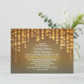 snaarlichten moderne trouwuitnodiging kaart (Staand voorkant)