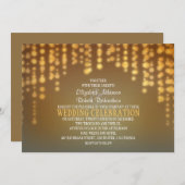 snaarlichten moderne trouwuitnodiging kaart (Voorkant / Achterkant)