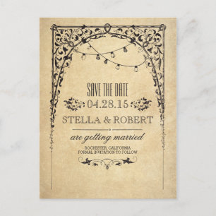 snaarlichten sparen de datum aankondigingskaart