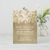  snaarlichten sparen de datumkaarten save the date (Staand voorkant)