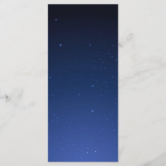 Snaarlichten sterren Blauw Elegant Menu (Achterkant)