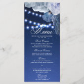 Snaarlichten sterren Blauw Elegant Menu (Voorkant)
