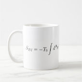 snaartheorie Born-Infeld-actie Koffiemok (Links)