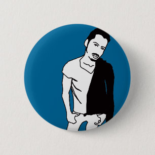 snaarvet ronde button 5,7 cm