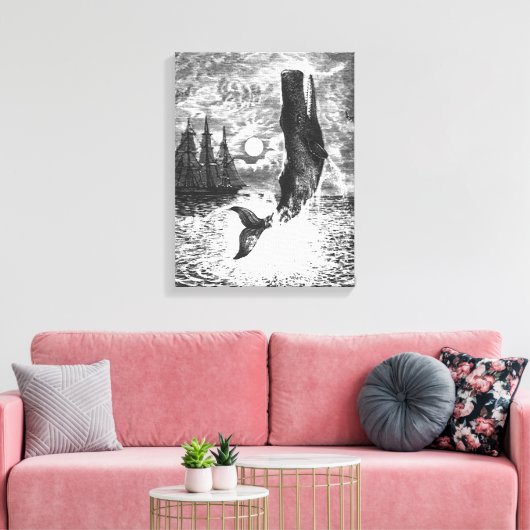 snaarwalvissen, zeedieren canvas afdruk (Insitu (Woonkamer))