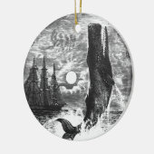 snaarwalvissen, zeedieren keramisch ornament (Links)