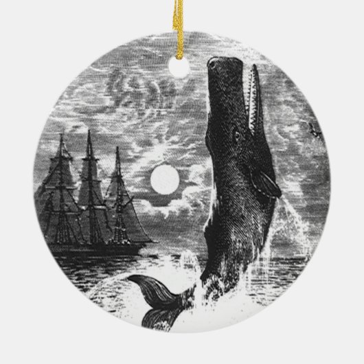 snaarwalvissen, zeedieren keramisch ornament (Achterkant)