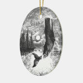  snaarwalvissen, zeedieren keramisch ornament (Links)