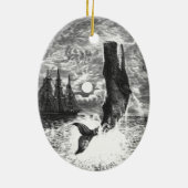  snaarwalvissen, zeedieren keramisch ornament (Achterkant)